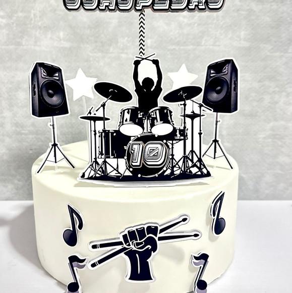 Topo de Bolo Música Bateria Baterista