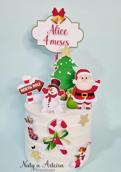 Topo de Bolo Natal