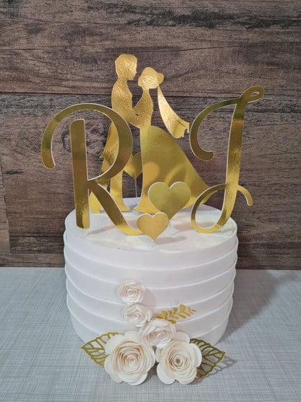 Topo de Bolo Noivos Casamento