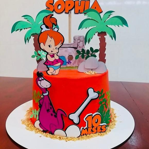 Topo de Bolo Pedrita Flintstones