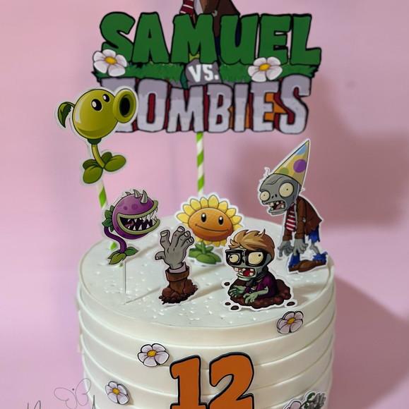 Topo de Bolo Plants Vs Zumbi