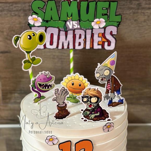 Topo de Bolo Plants Vs Zumbi