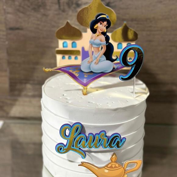 Topo de Bolo Princesa Jasmine