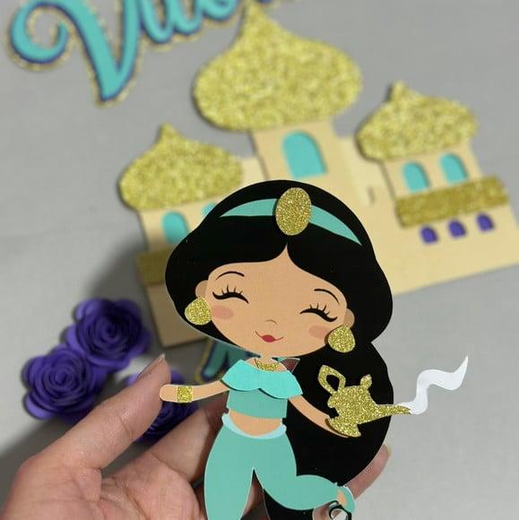 Topo de Bolo Princesa Jasmine Cute