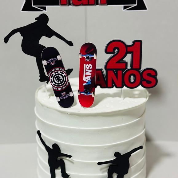 Topo de Bolo Skate
