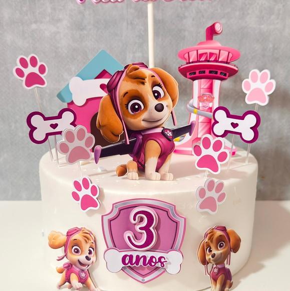 Topo de Bolo Skye Patrulha Canina