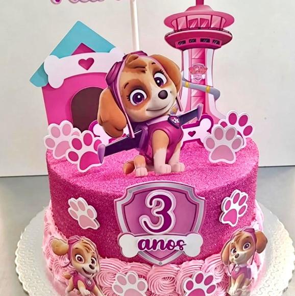 Topo de Bolo Skye Patrulha Canina