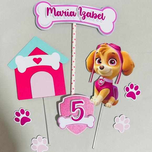 Topo de Bolo Skye Patrulha Canina