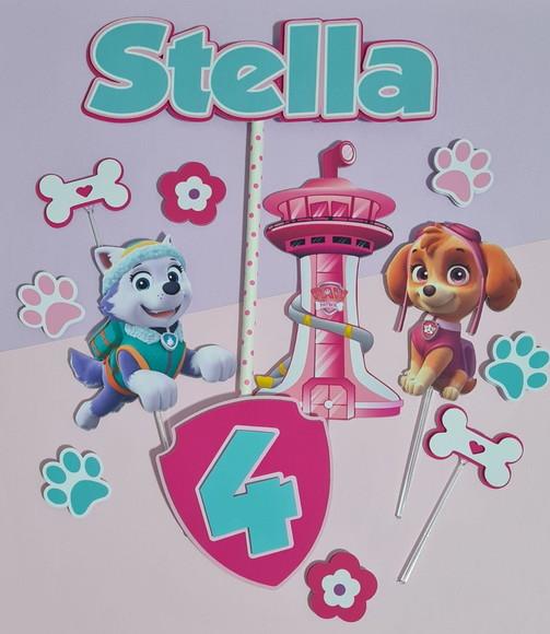 Topo de Bolo Skye e Everest Patrulha Canina