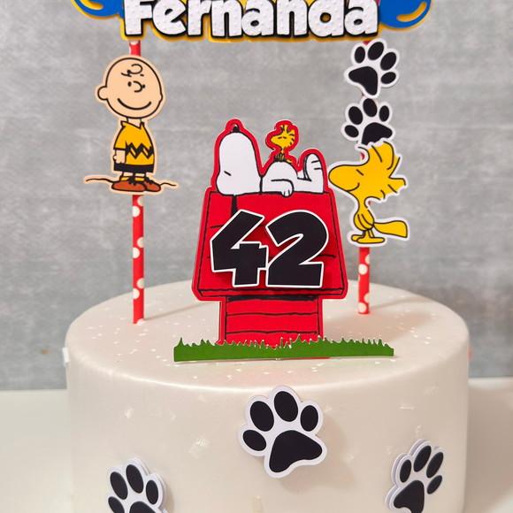 Topo de Bolo Snoopy