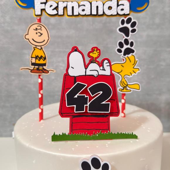 Topo de Bolo Snoopy