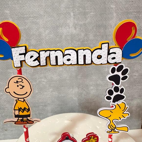 Topo de Bolo Snoopy