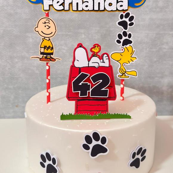 Topo de Bolo Snoopy