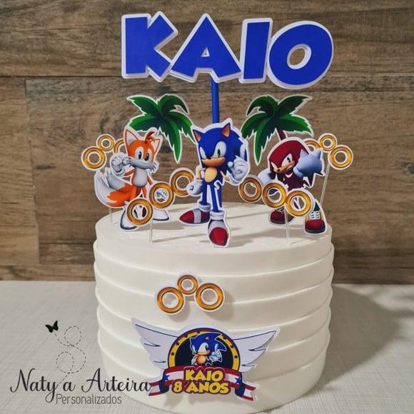 Topo de Bolo Sonic