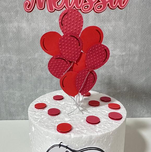 Topo de Bolo Snoopy Balões