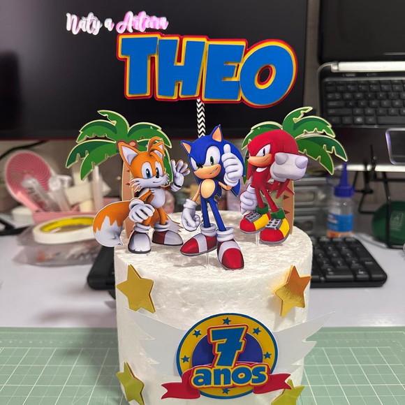 Topo de Bolo Sonic