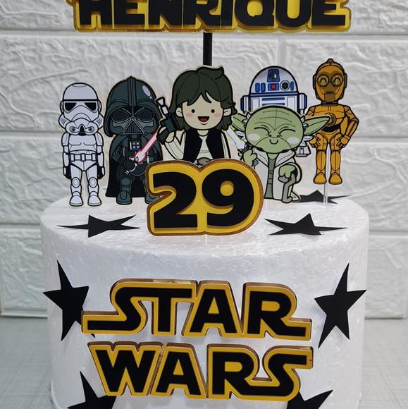 Topo de Bolo Star Wars