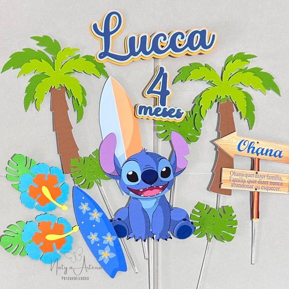 Topo de Bolo Stitch Ohana