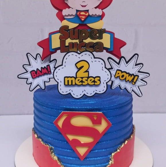 Topo de Bolo Superman Cute