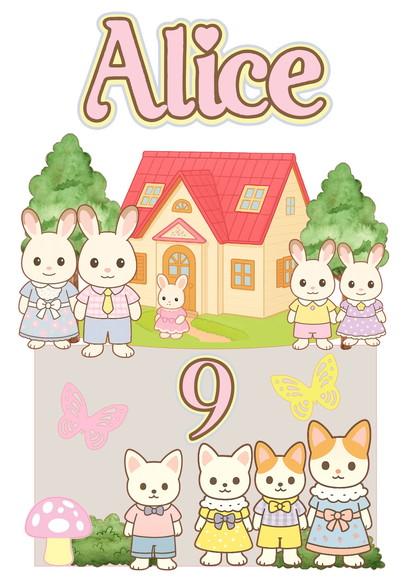 Topo de Bolo Sylvanian Families