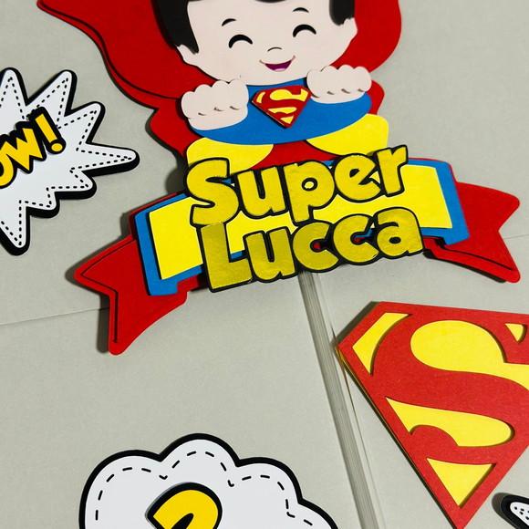 Topo de Bolo Superman Cute