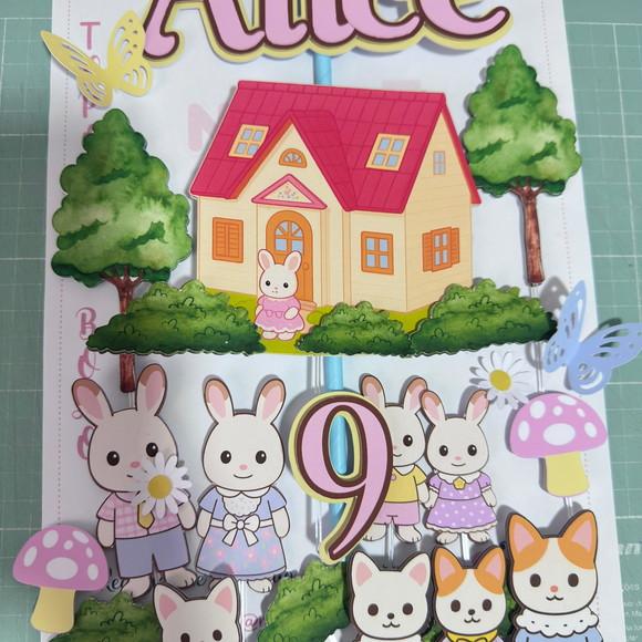Topo de Bolo Sylvanian Families