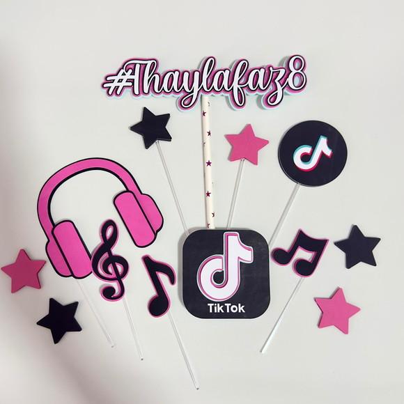 Topo de Bolo Tik Tok