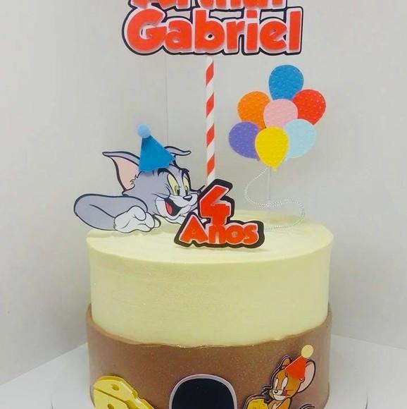 Topo de Bolo Tom e Jerry