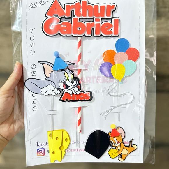 Topo de Bolo Tom e Jerry