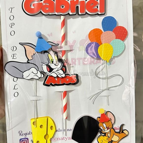 Topo de Bolo Tom e Jerry