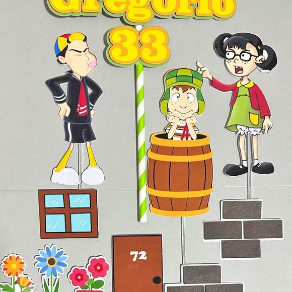 Topo de Bolo Turma Chaves