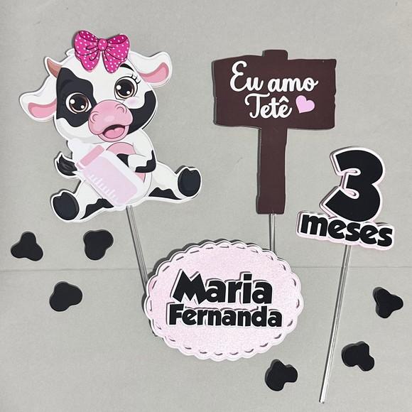 Topo de Bolo Vaquinha Tete