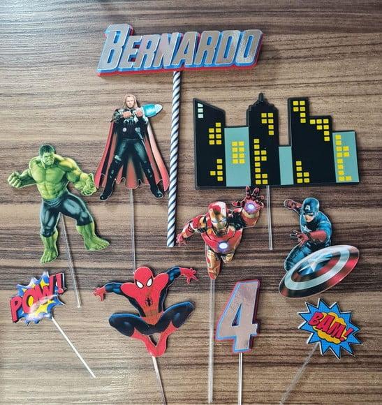Topo de Bolo Vingadores