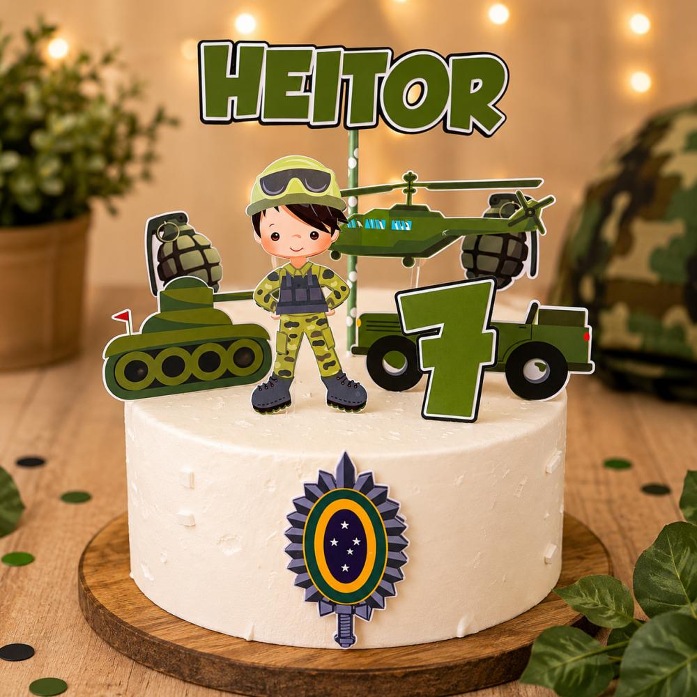 Topo de Bolo Soldado Exército
