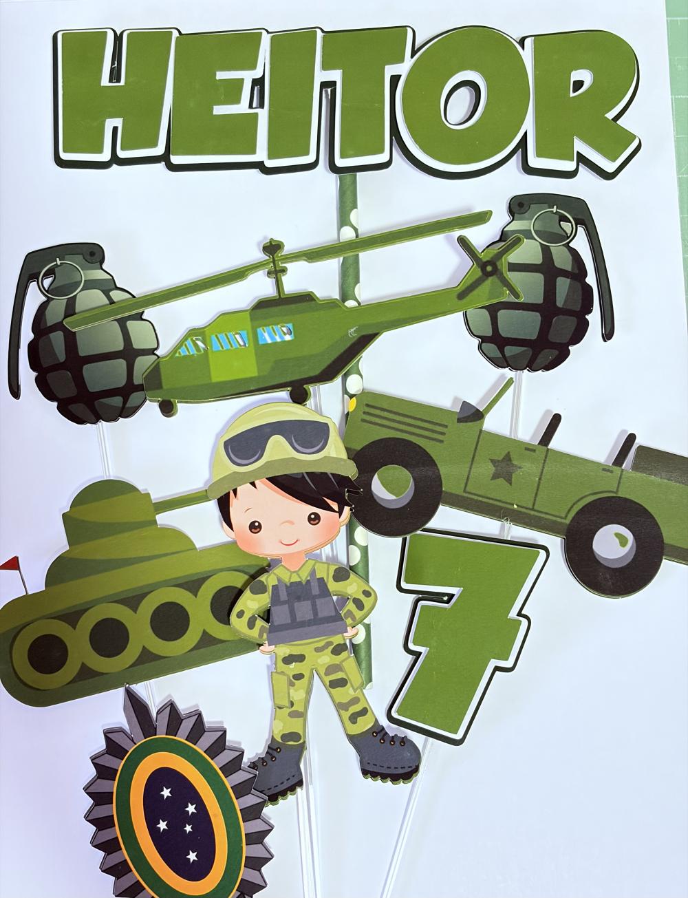 Topo de Bolo Soldado Exército