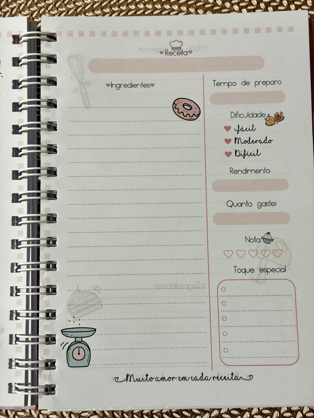 Caderno de Receitas Personalizao Capa Batedeira