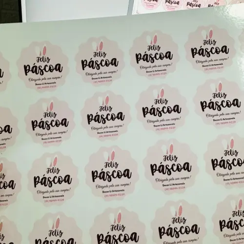 Adesivo Redondo Páscoa