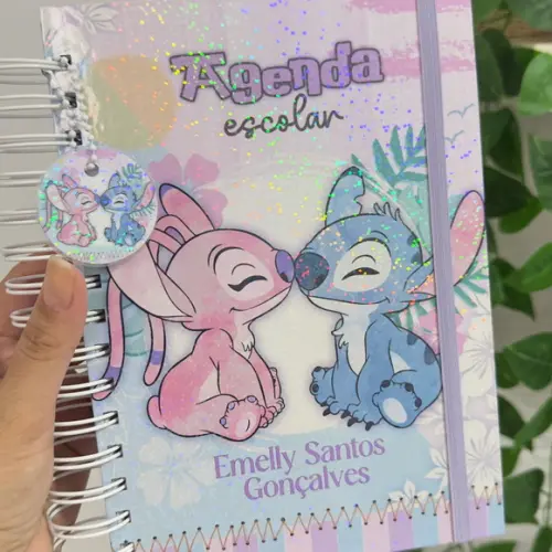 Agenda Escolar 2026 Stitch Datada 2 Dias Por Página