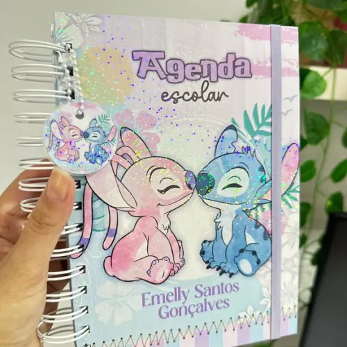 Agenda Escolar 2026 Stitch Datada 2 Dias Por Página