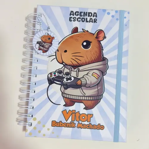 Agenda Escolar Capivara Menino 2025 Datada