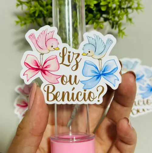 Aplique Tubete Chá Revelação Passarinhos