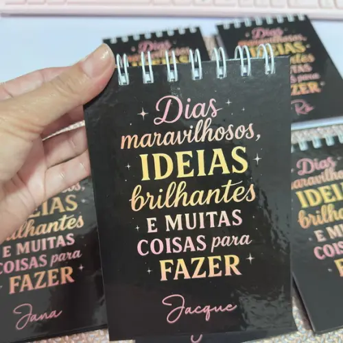 Bloco A6 sem Pauta Frase Dias Incríveis Ideias Brilhantes