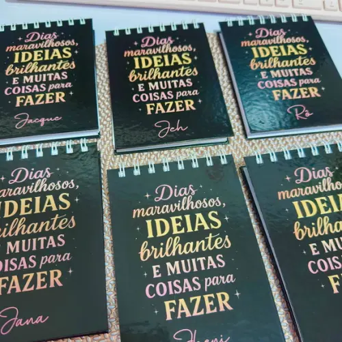 Bloco A6 sem Pauta Frase Dias Incríveis Ideias Brilhantes