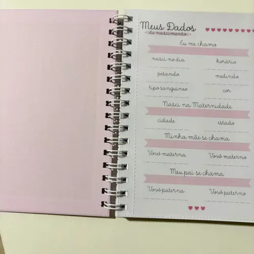Caderneta Saúde Vacinação Letra Inicial Feminina