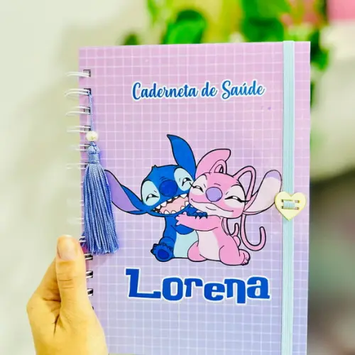 Caderneta Saúde Vacinação Stitch