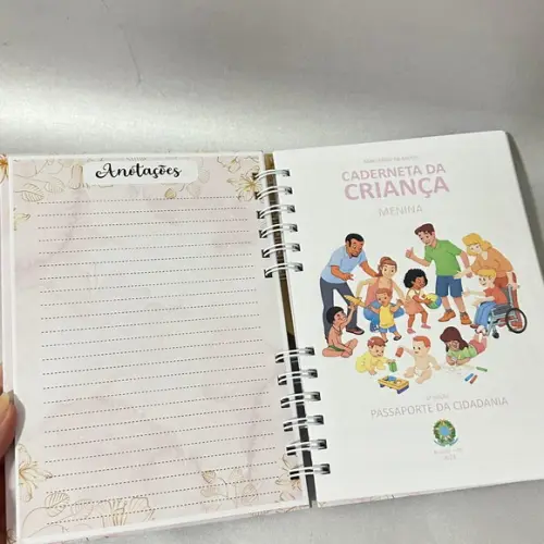 Caderneta Vacinação Borboletas Floral