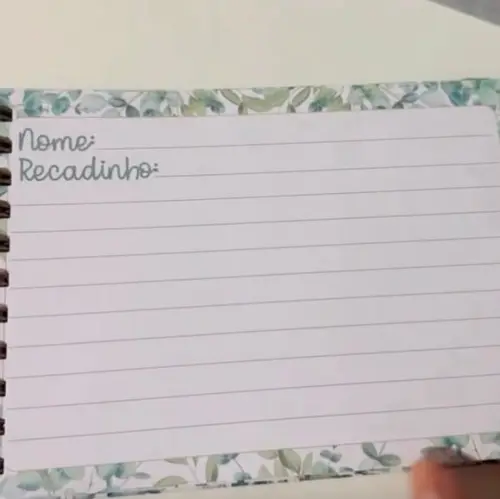 Caderno de Assinaturas Lembranças Chá de Cozinha