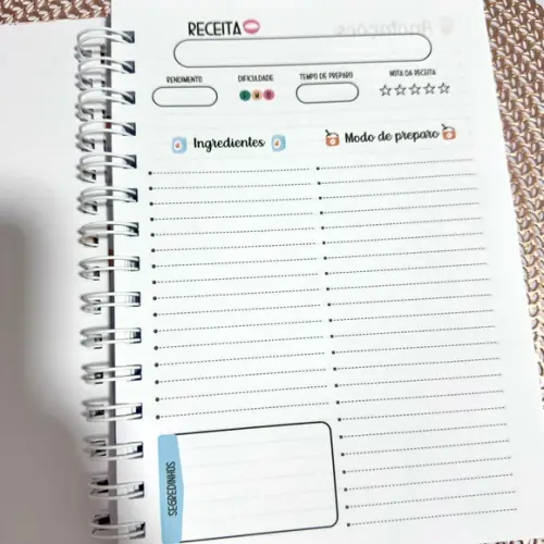Caderno de Receitas Personalizado