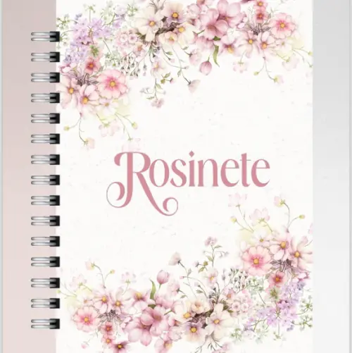 Caderno Pautado A5 Floral