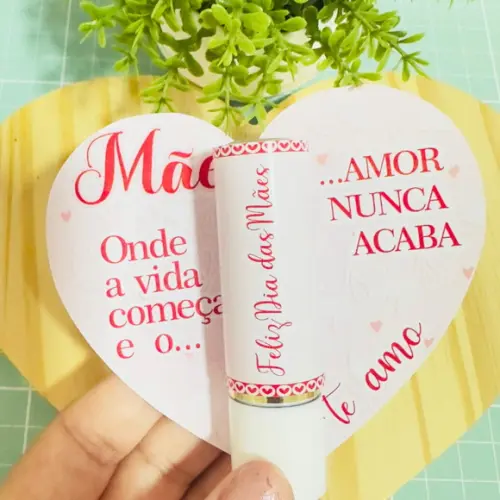 Card Coração Manteiga Cacau Dia das Mães